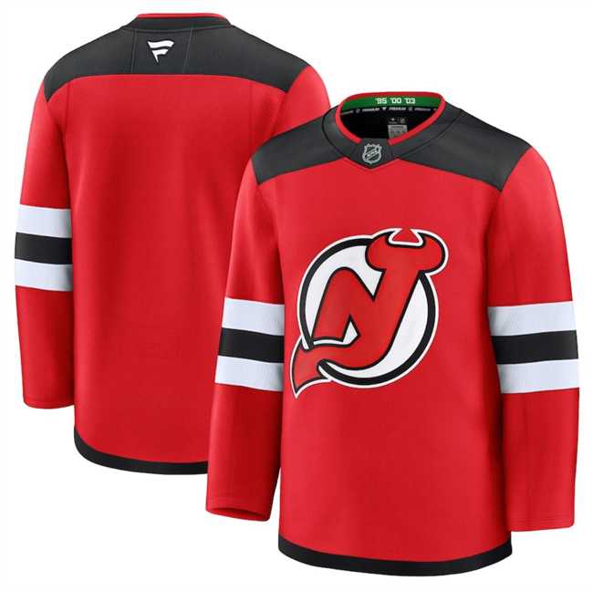 Mens New Jersey Devils Blank Red 2024-25 Home Stitched Hockey Jersey Dzhi